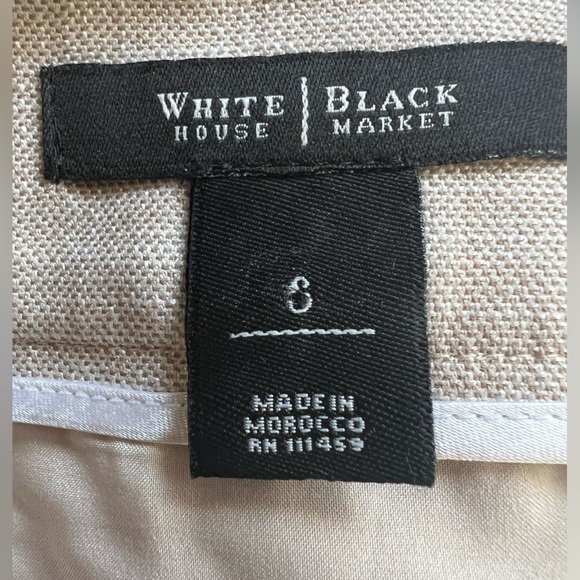 (8) White House Black Market beige skirt - Picture 3 of 8